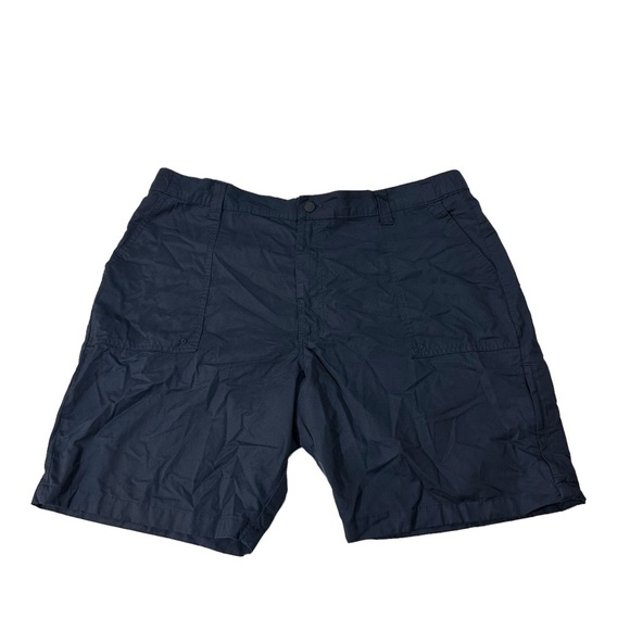 Wrangler Jeans Performance Mens Navy Blue Flat Front Shorts Size 42 9” Inseam - Picture 5 of 11